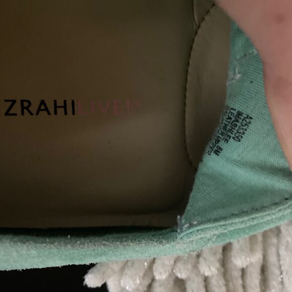 Isaac Mizrahi Suede Teal Moccassins Women's Size 6M - Picture 5 of 6